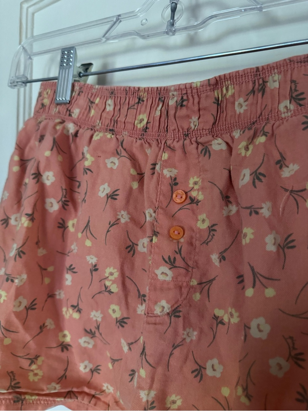 PINK Victoria’s Secret Floral Elastic-Waist Women's Boxer Pajama Shorts XS Coral